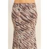 Tiger Print Mesh Midi Skirt