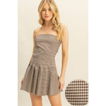Cecilia Cream/Grey Mini Dress