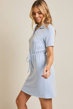 Half Sleeve Polo Mini Dress