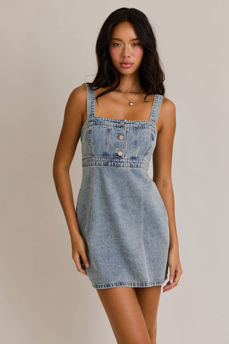 Empire Waist Denim Dress