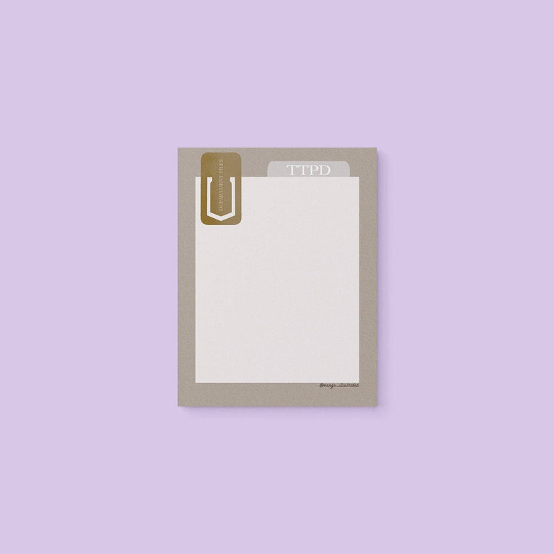 Department Files notepad