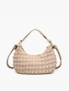 Nelly Quilted Puffy Shoulder Bag w/ Knotted Strap