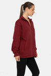 Half-Zip Red Wine Pullover