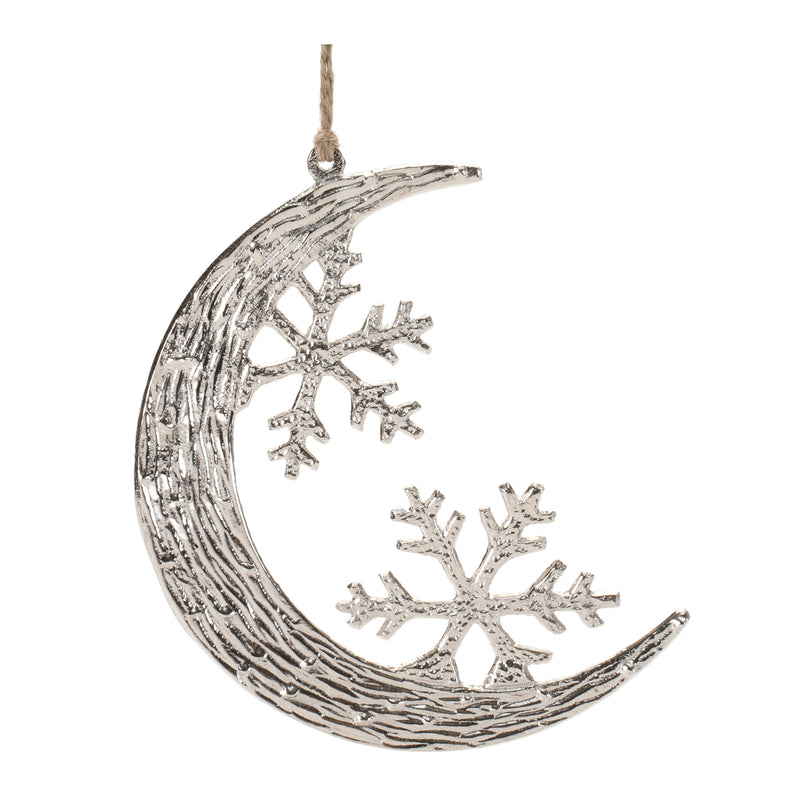 Moon & Snowflake 6" Ornament