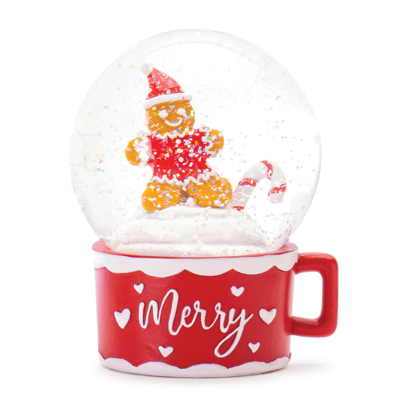 Merry Gingerbread Man Snow Globe