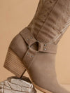 The Faye | Dark Taupe Knee High Cowboy Boot