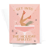 Get Into the Holiday Spirits! Cocktail Greeting Card