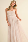 Champagne Tulle Maxi Dress