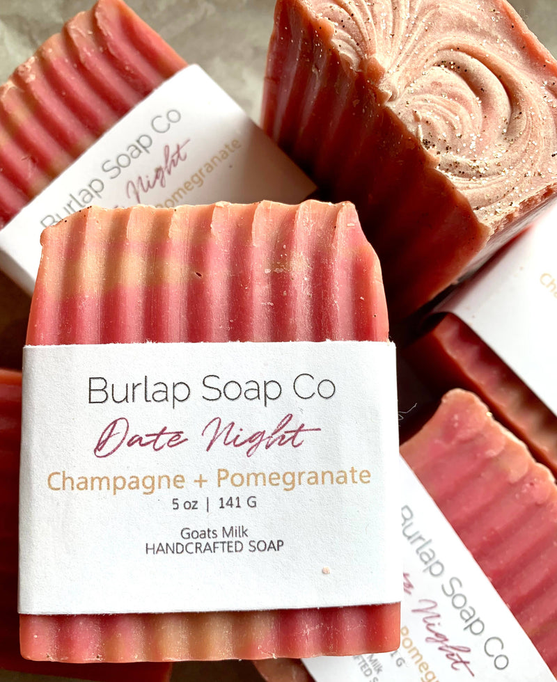 “Date Night” Champagne + Pomegranate Goats Milk Soap