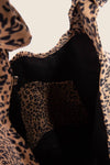 Knotted Strap Leopard Print Hobo Shoulder Bag