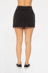 Black Cotton Mini Skort