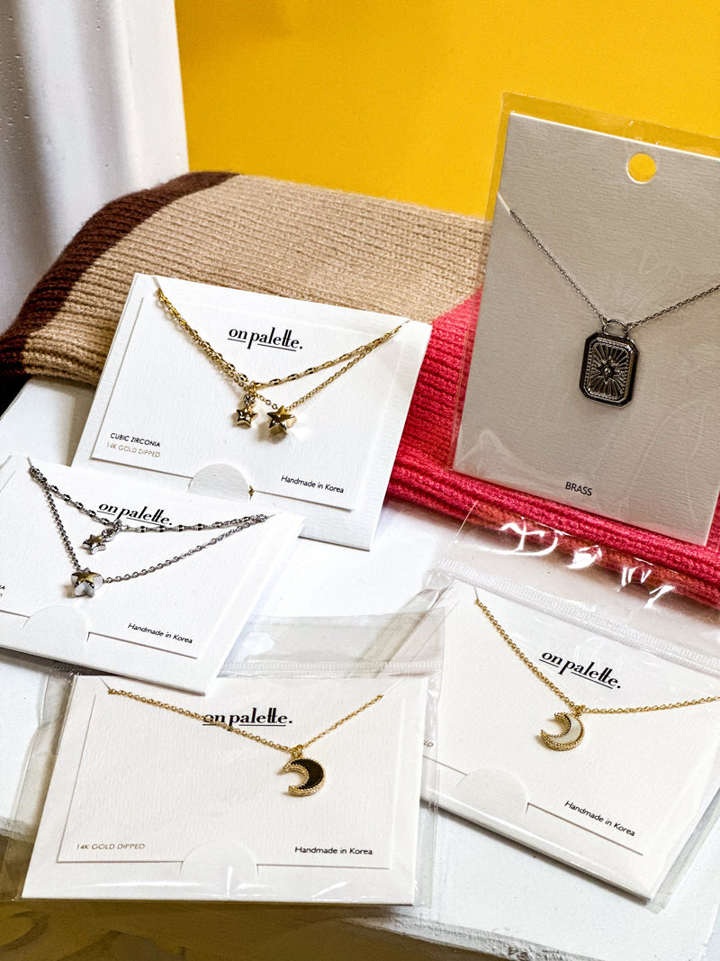 White Card Necklaces - Starlight Collection