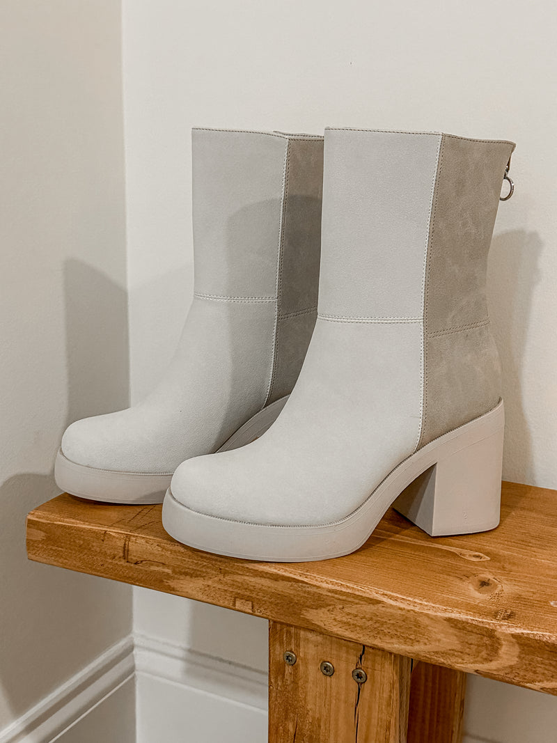 Olivia Patch Cream Boots