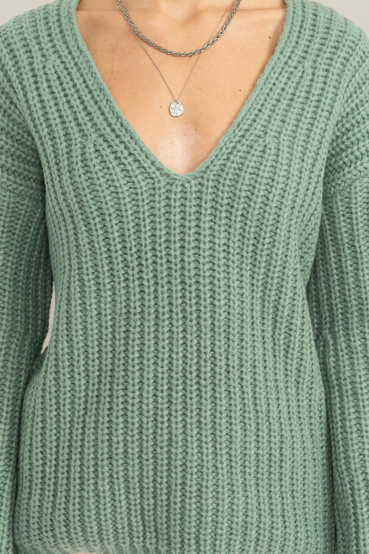 Sage Green Chunky Sweater