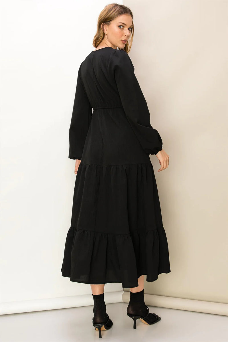 Love Story Long Sleeve Black Dress