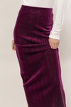 Plum Velour Maxi Skirt