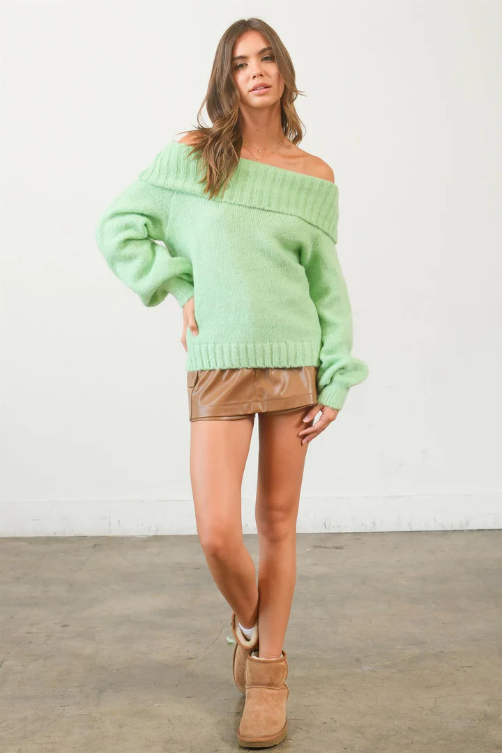 Holly Green OTS Sweater