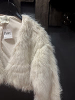 Cream Faux Fur Cream Cropped Jacket