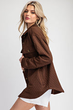 Brown Textured Jacket