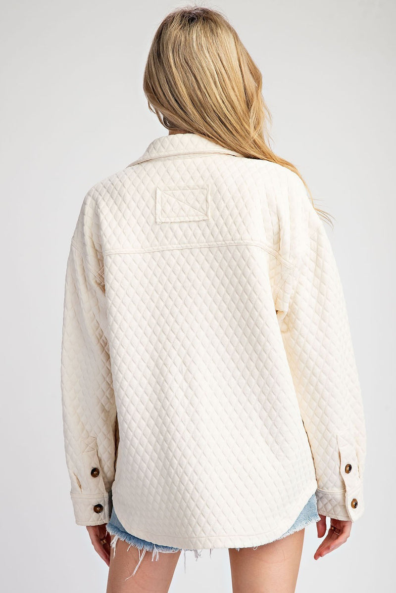 Cream Textured Jacket