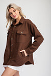 Brown Textured Jacket