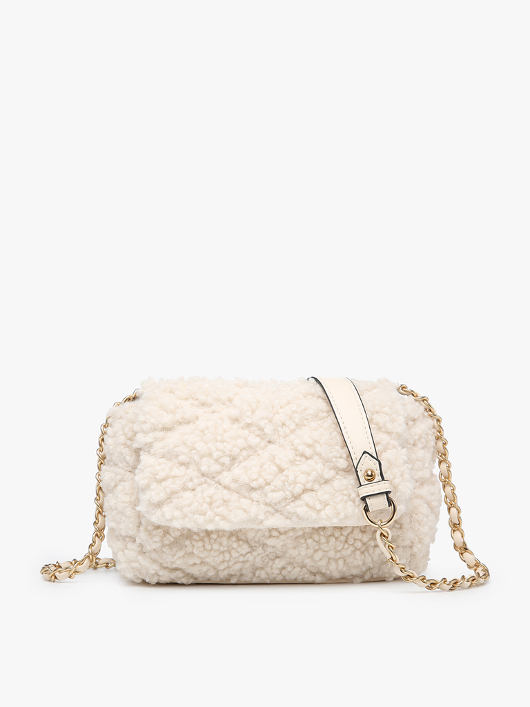 Sofia Sherpa Crossbody w/ Chain Strap | 3 Colors