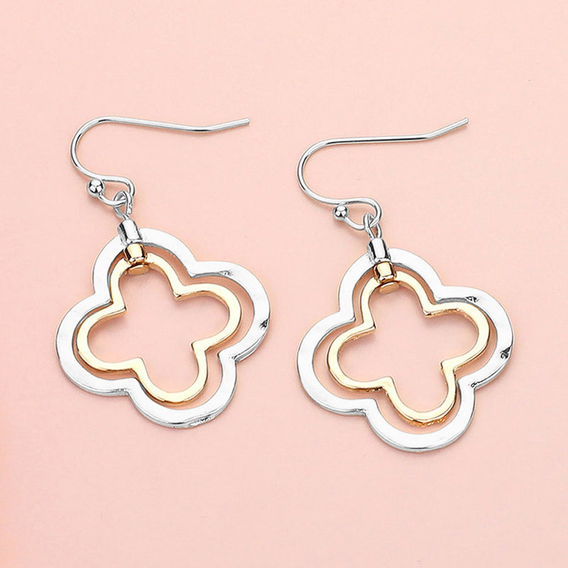 Open Quatrefoil Dangle Earrings | Multiple Colors