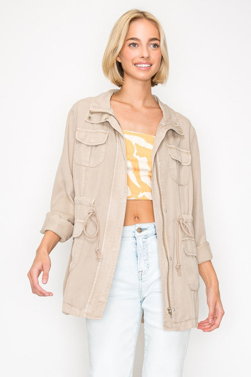 Taupe Cargo Jacket