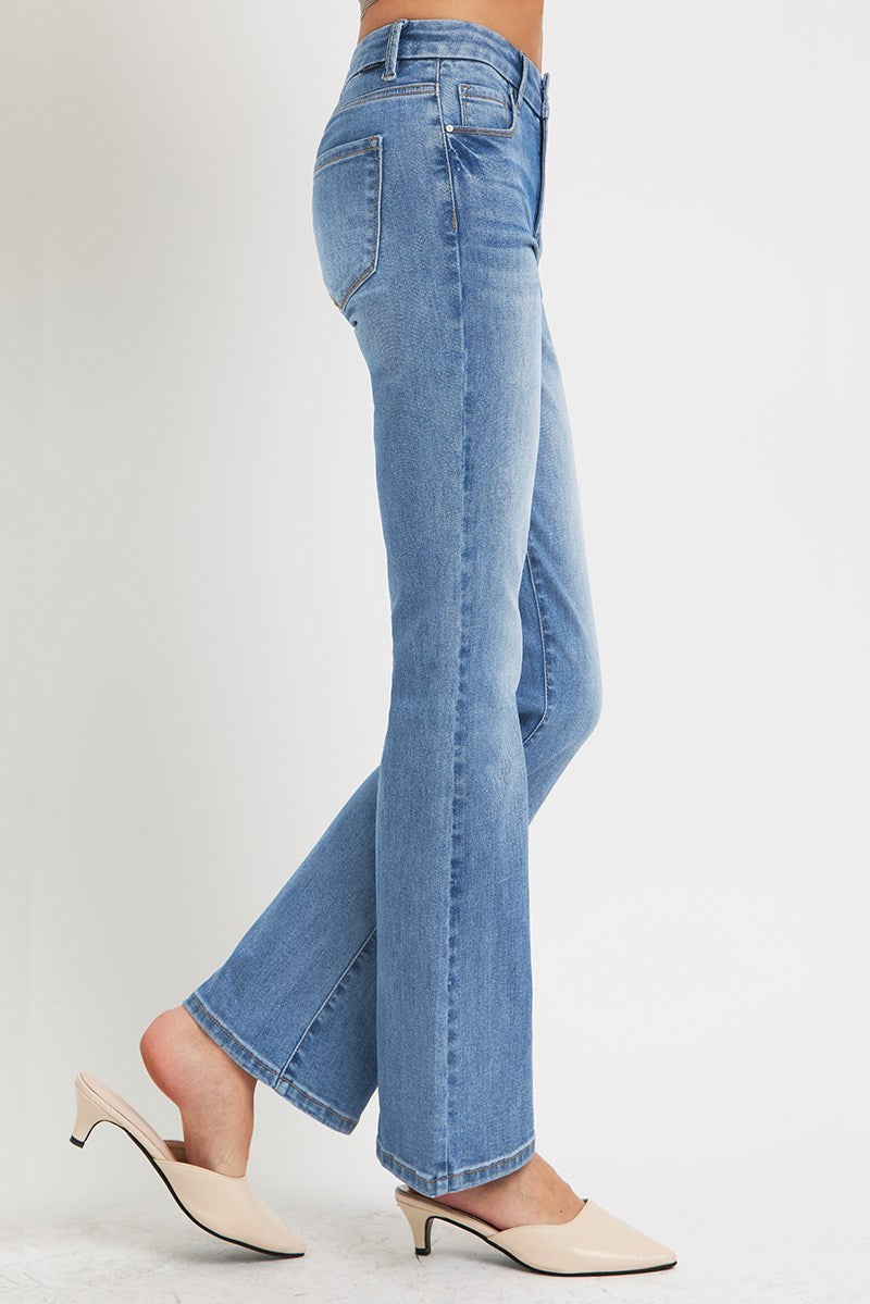 Mid Rise Ankle Bootcut Jeans