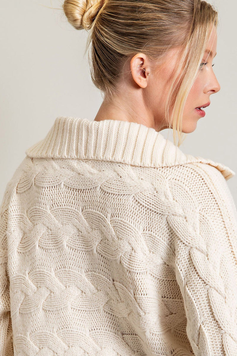 Johnny Collar Crochet Sweater