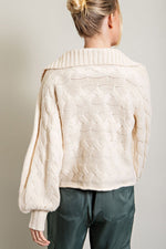 Johnny Collar Crochet Sweater