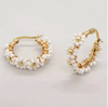 Karly Flower Beaded Hoop Earrings | 3 Colors