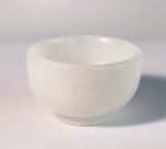 Natural Green and White Jade Crystal Bowls