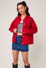 Red Boxy Jacket