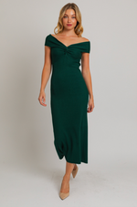 Front Twist Maxi Sweater Dress