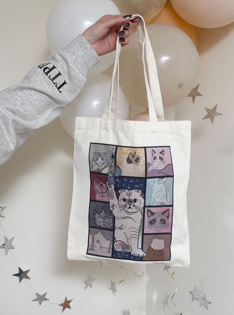 Swiftie Eras Tour Cat Tote Bag