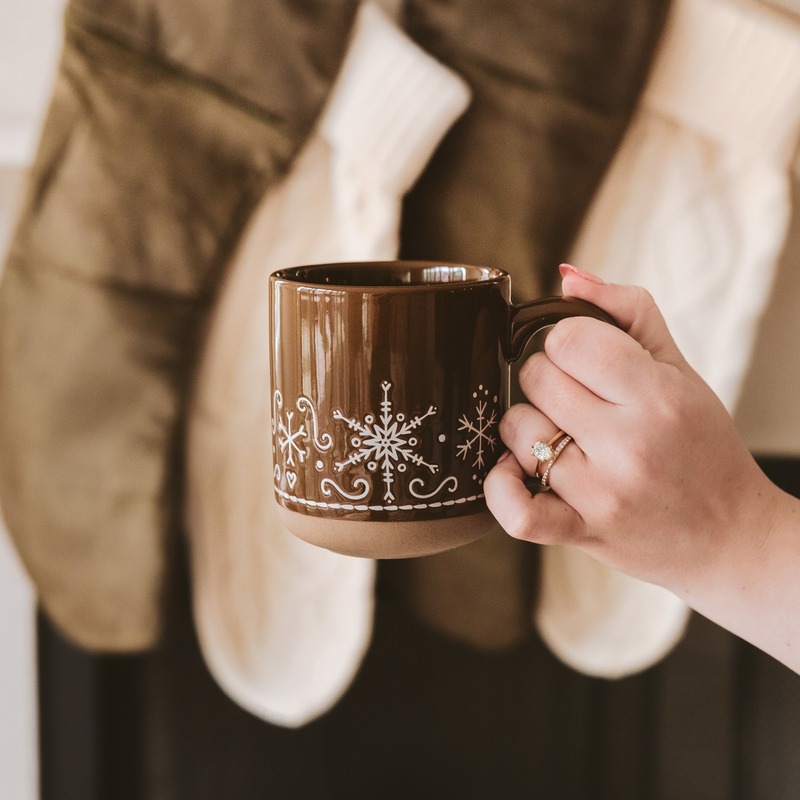 Gingerbread Stoneware Coffee Mug