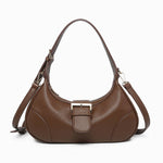 Brown Madrid Buckle Shaped Shoulder Bag/Crossbody