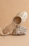 The Laney Beige | Lace Up Ballet Flat