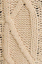 Cream Oversized Cable Knit Sweater