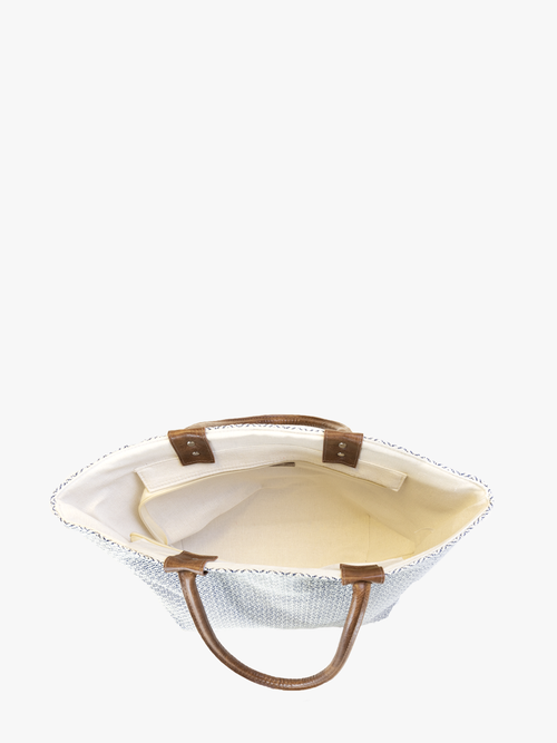 Angelica Tan Aztec Straw Tote