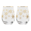 Snowflakes Stemless Wine Glasses