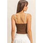 Lace Trim Corset Top