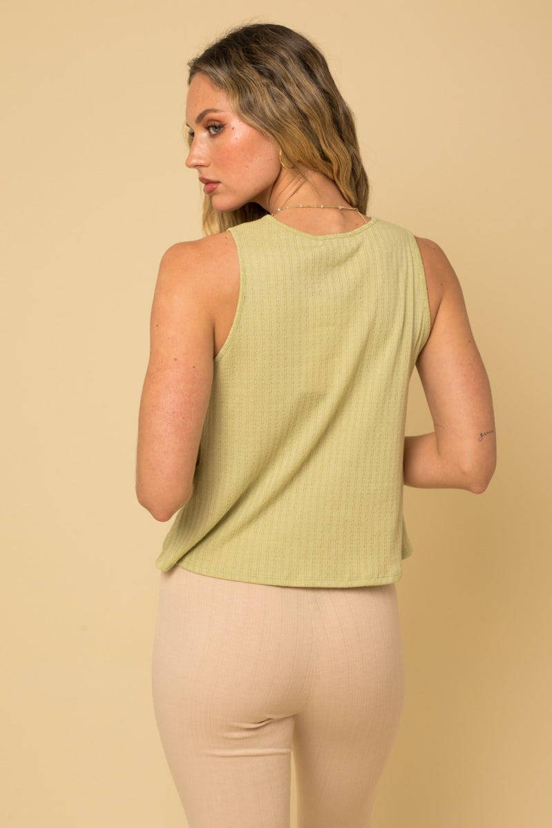 Light Green Twist Top