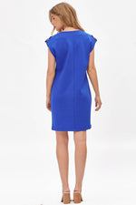 Royal Blue Scuba Modal A-Line Dress