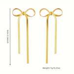 Long Bow Earrings | Gold or Silver