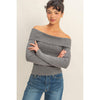 Off-Shoulder Charcoal Top
