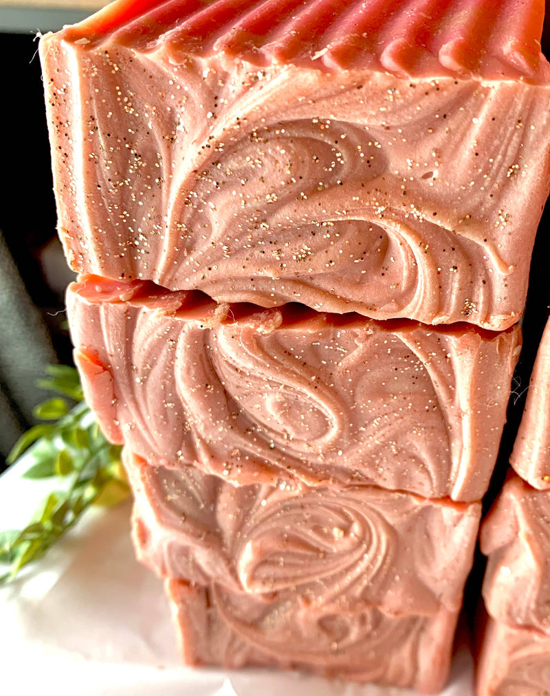 “Date Night” Champagne + Pomegranate Goats Milk Soap