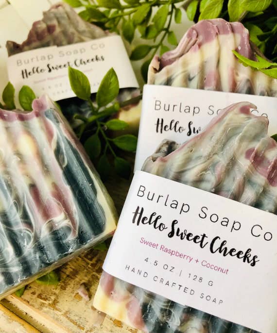 Hello Sweet Cheeks Sweet Raspberry Coconut Handcrafted Soap