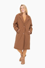 Longline Insulated Cocoa Coat